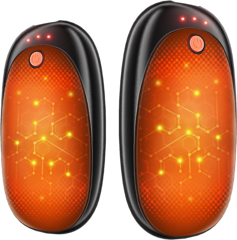 FancyOct Upgrade 20H Heating Time AI Hand Warmers Rechargeable 2 Pack, Rechargeable Hand Warmer,6000mAh Portable Pocket Heater, Golf Accessories, Camping Essentials, Gifts for Men, Women, Camping, Hunting - Image 1
